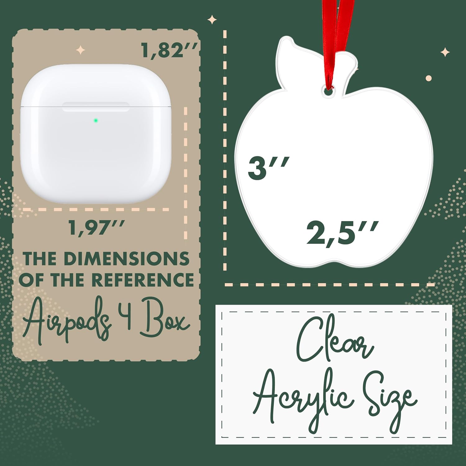 Personalized Teacher Apple Ornament
