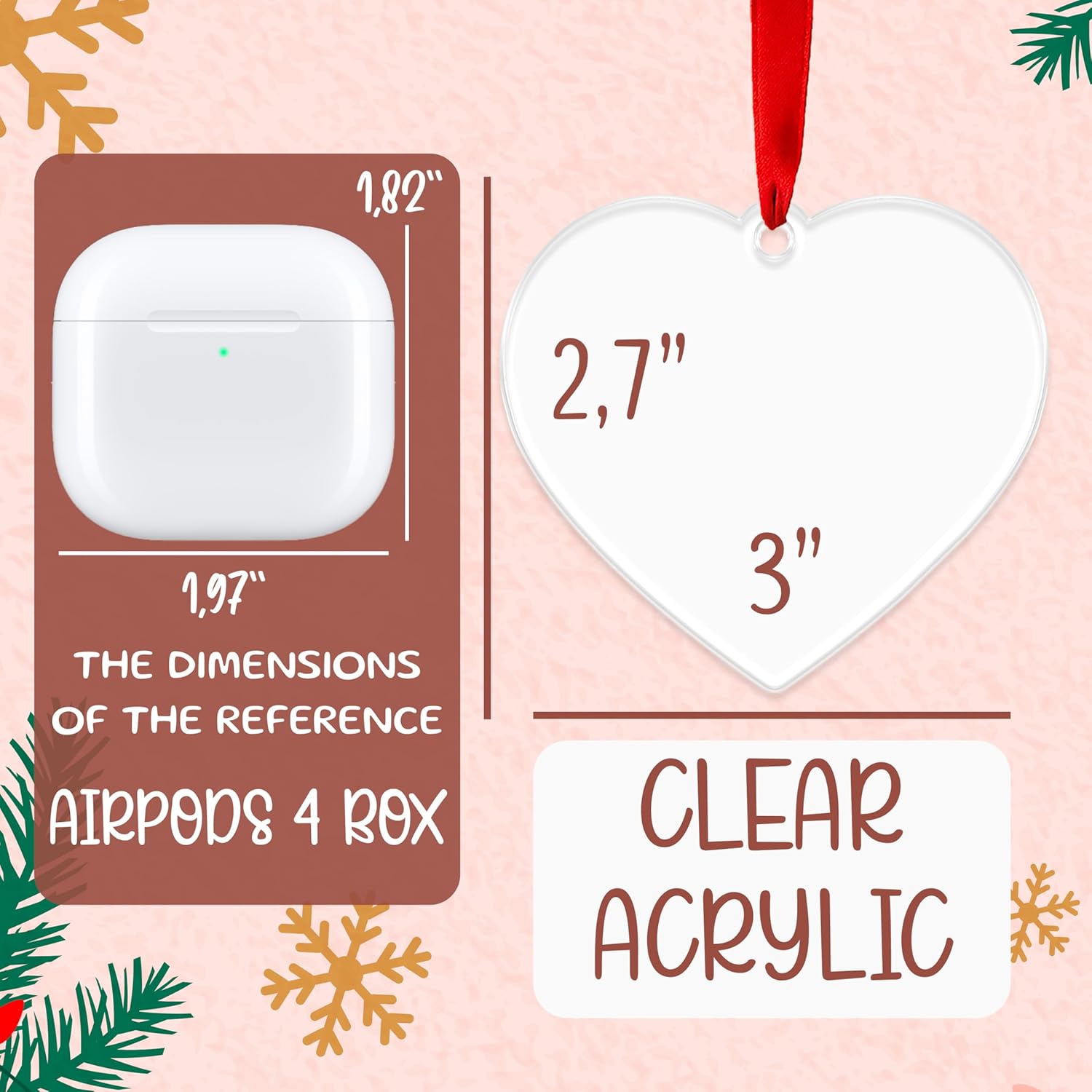 Teacher Appreciation Gift – Heart‑Shaped Thank You or Happy Retirement Ornament