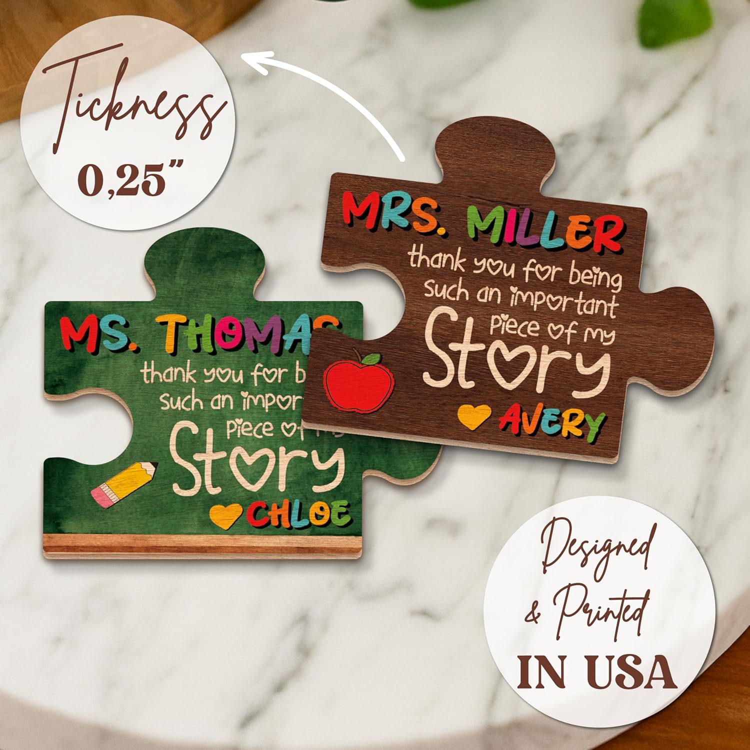 Personalized Teacher Magnet Gift