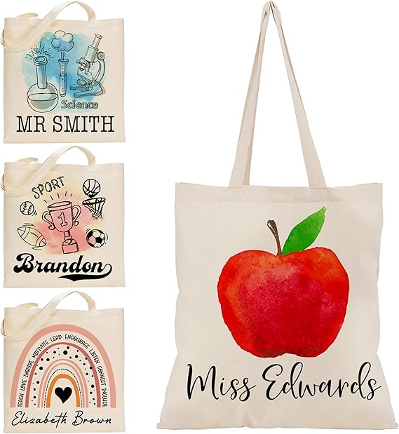 Personalized Teacher Tote Bag