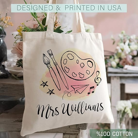 Personalized Teacher Tote Bag