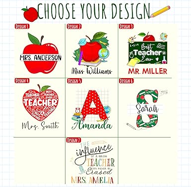 Personalized Teacher Tote Bag with Name