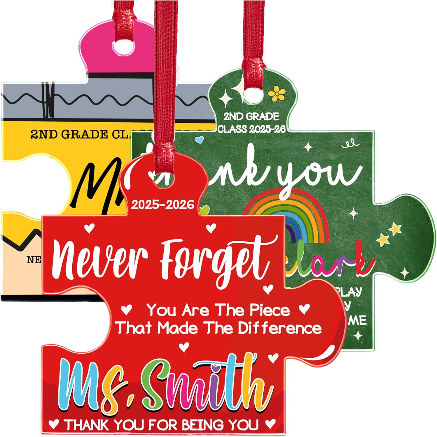 Teacher Appreciation Gift – Personalized Acrylic Puzzle Ornament