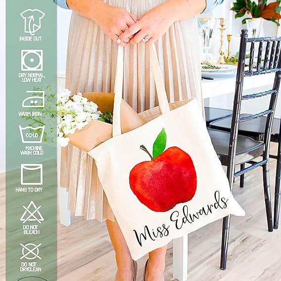 Personalized Teacher Tote Bag