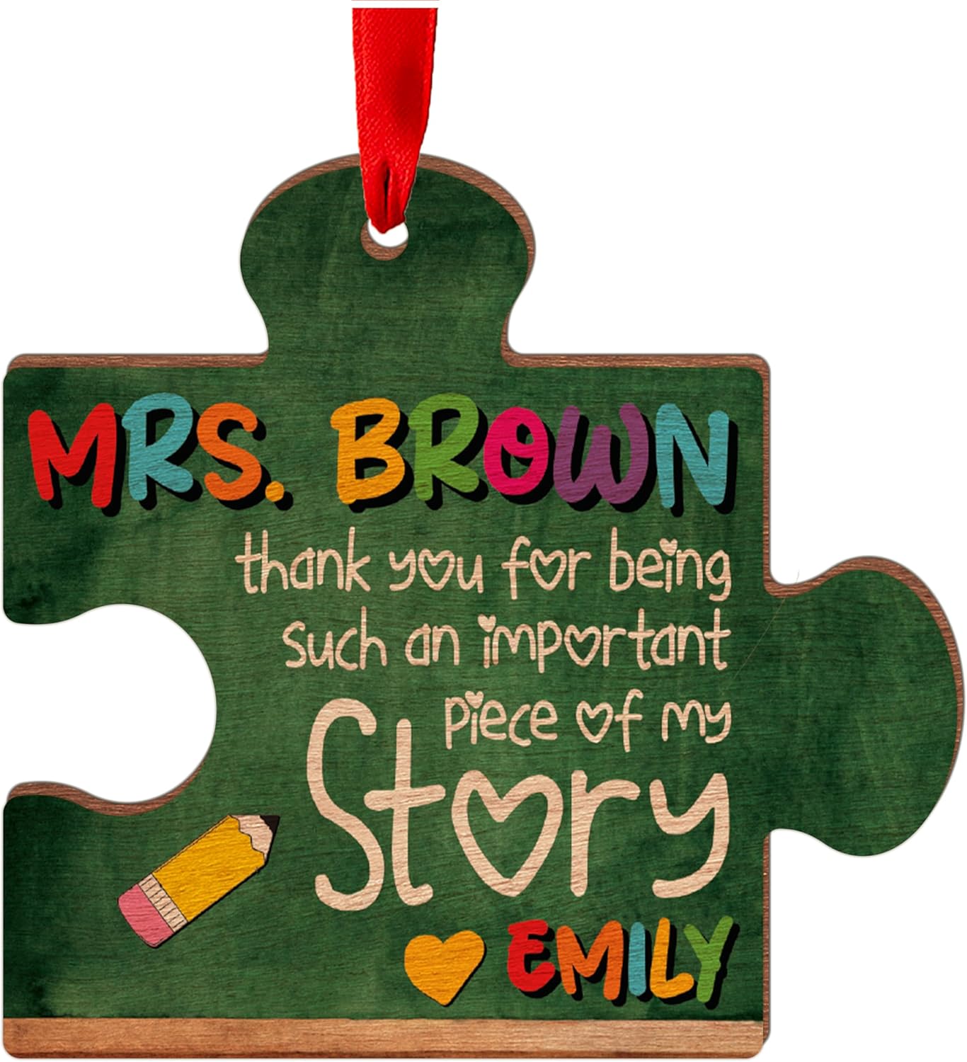 Personalized Teacher Ornament Gift