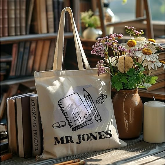 Personalized Teacher Tote Bag