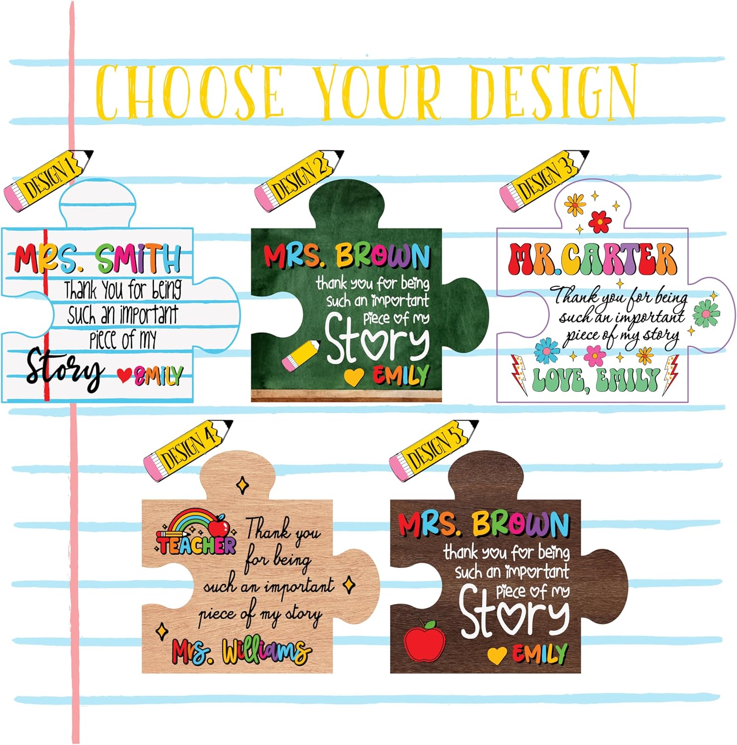 Personalized Teacher Appreciation Paperweight Gift