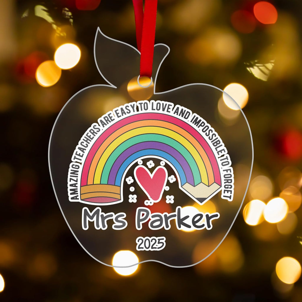 Personalized Teacher Christmas Ornament
