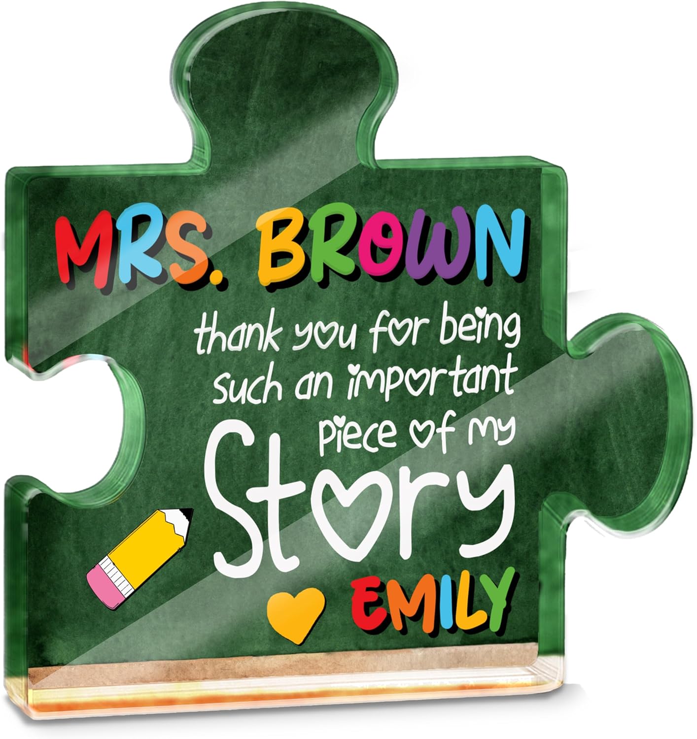Personalized Teacher Appreciation Paperweight Gift