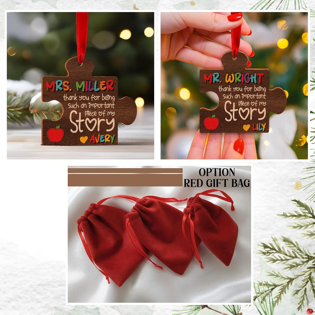 Personalized Teacher Ornament Gift