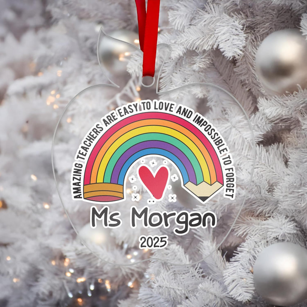 Personalized Teacher Christmas Ornament
