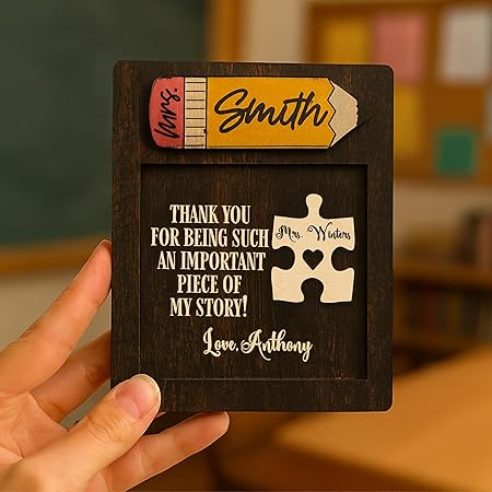 Personalized Teacher Puzzle Plaque Gift