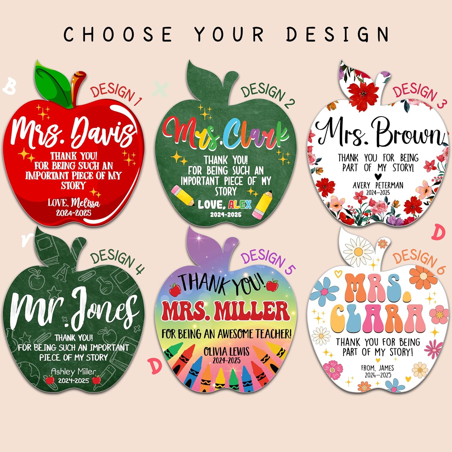 Personalized Teacher Apple Acrylic Sign