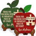 Personalized Teacher Apple Puzzle Sign Gift