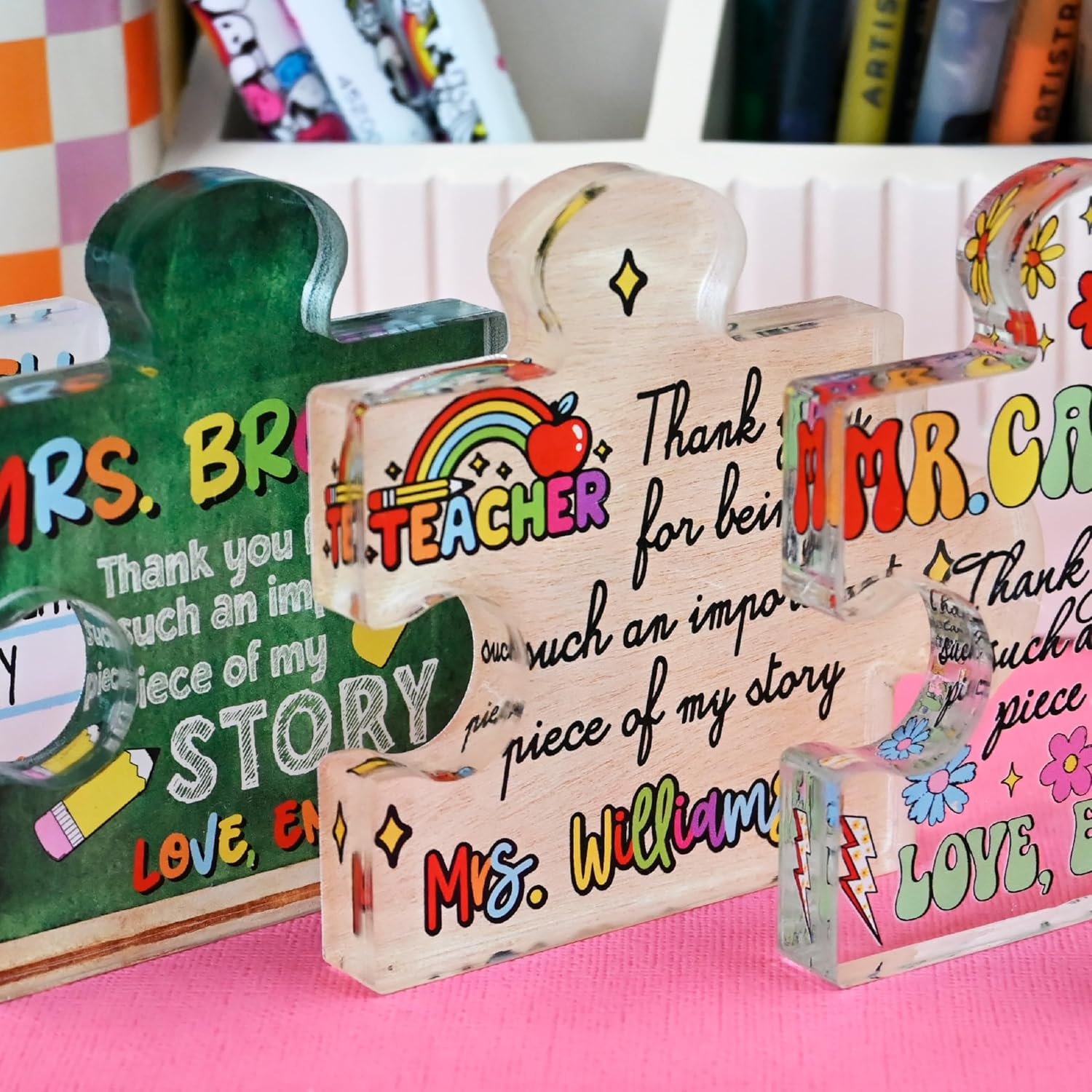 Personalized Teacher Appreciation Paperweight Gift