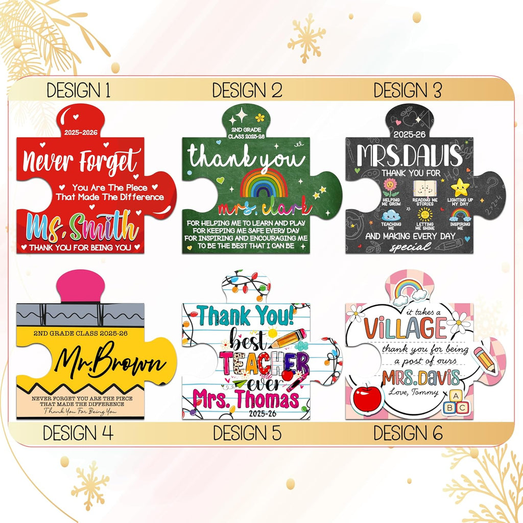 Teacher Appreciation Gift – Personalized Acrylic Puzzle Ornament