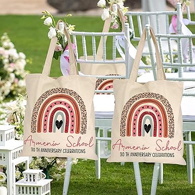 Personalized Teacher's Appreciation Canvas Tote Bags