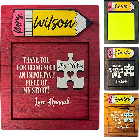 Personalized Teacher Puzzle Plaque Gift