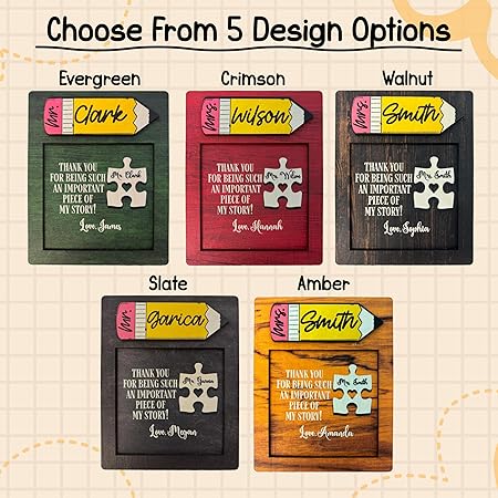 Personalized Teacher Puzzle Plaque Gift