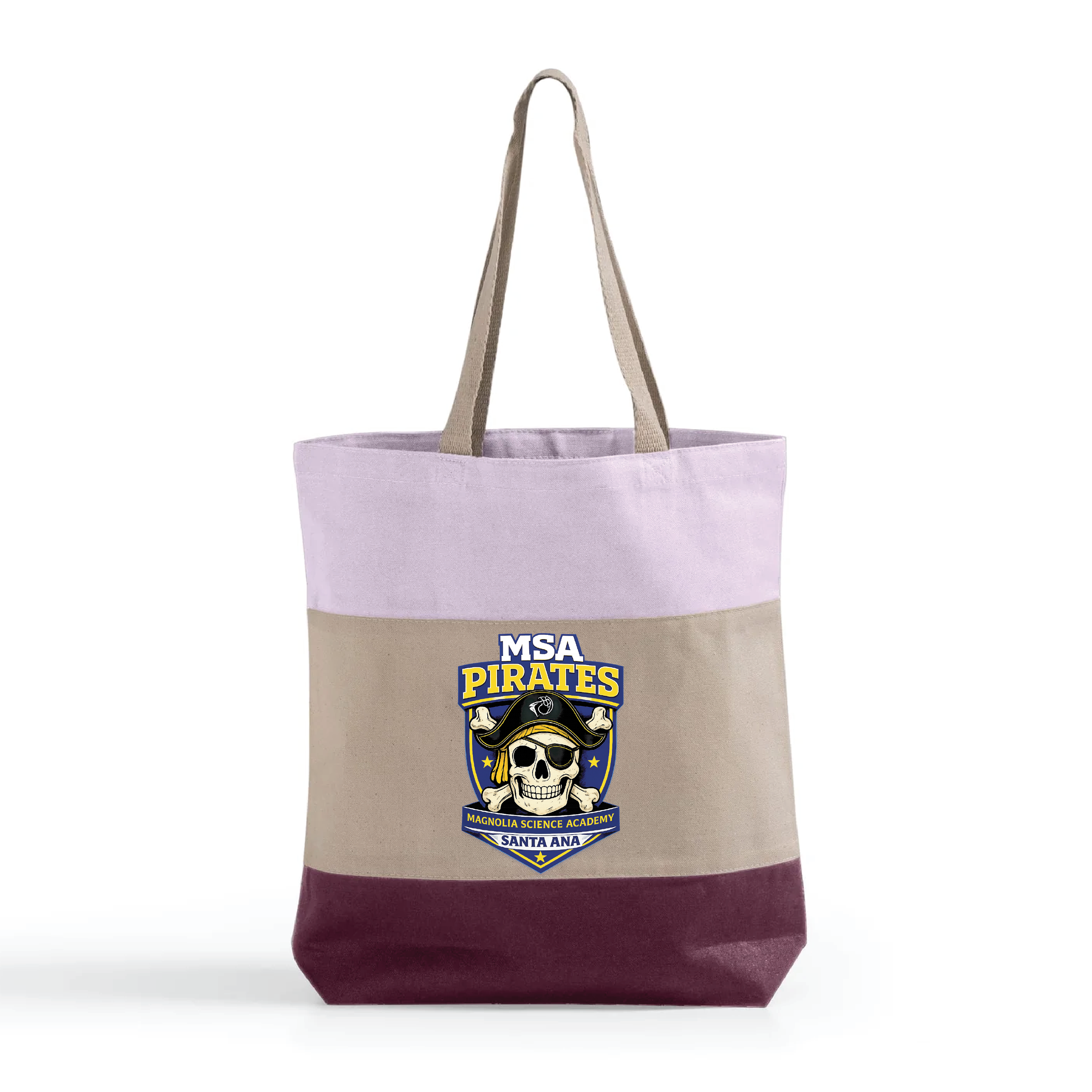 Tri-Color Canvas Tote