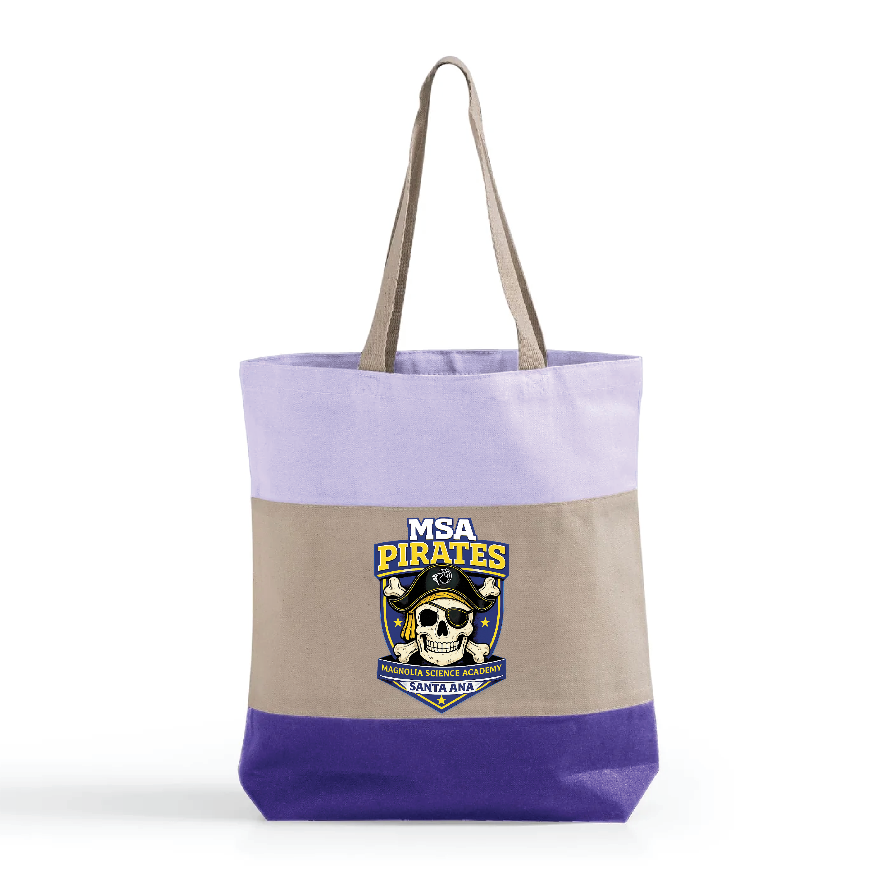 Tri-Color Canvas Tote