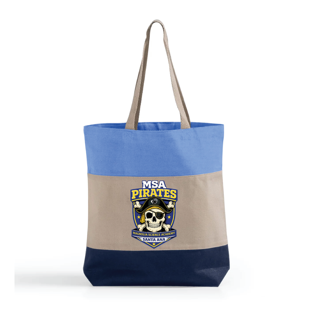 Tri-Color Canvas Tote