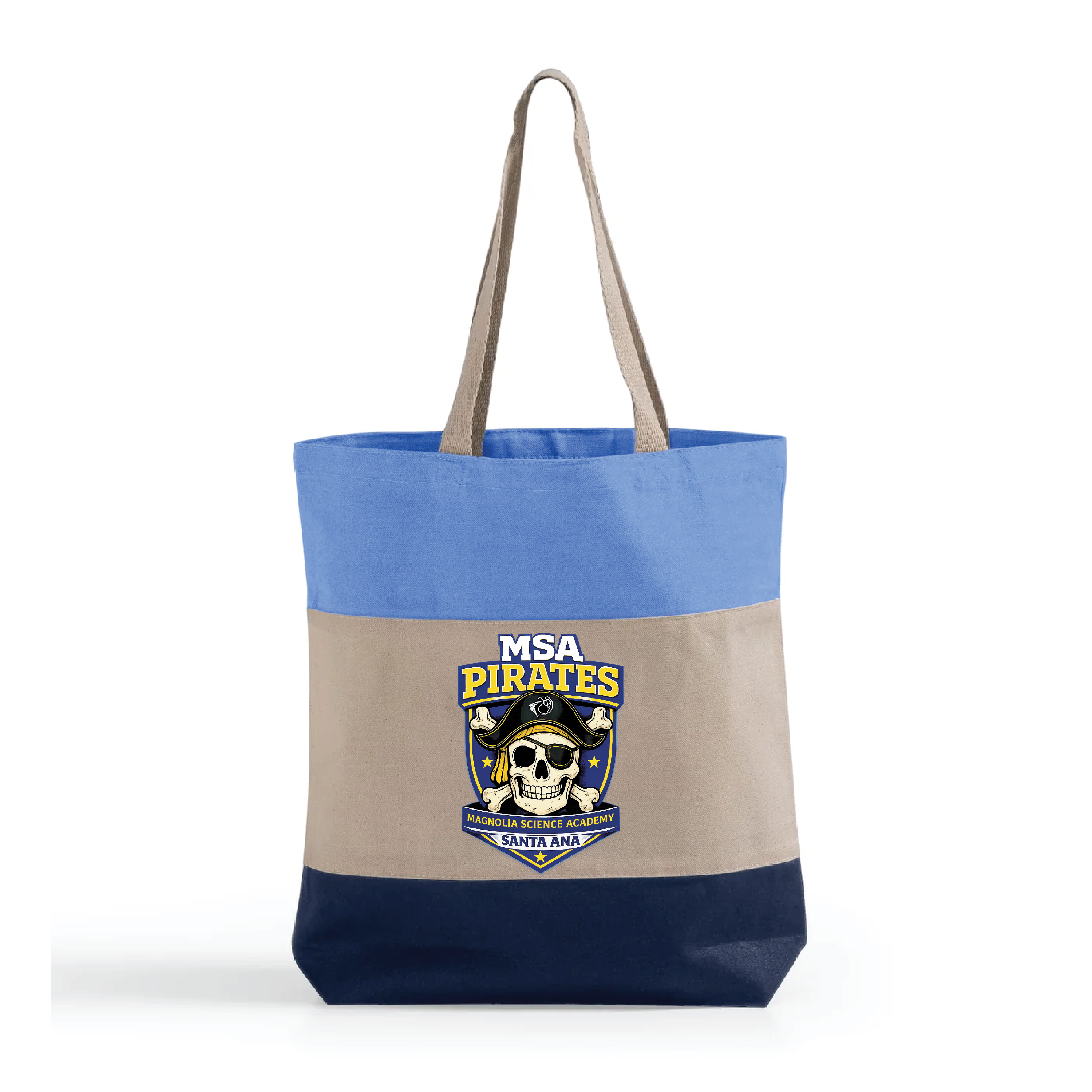 Tri-Color Canvas Tote